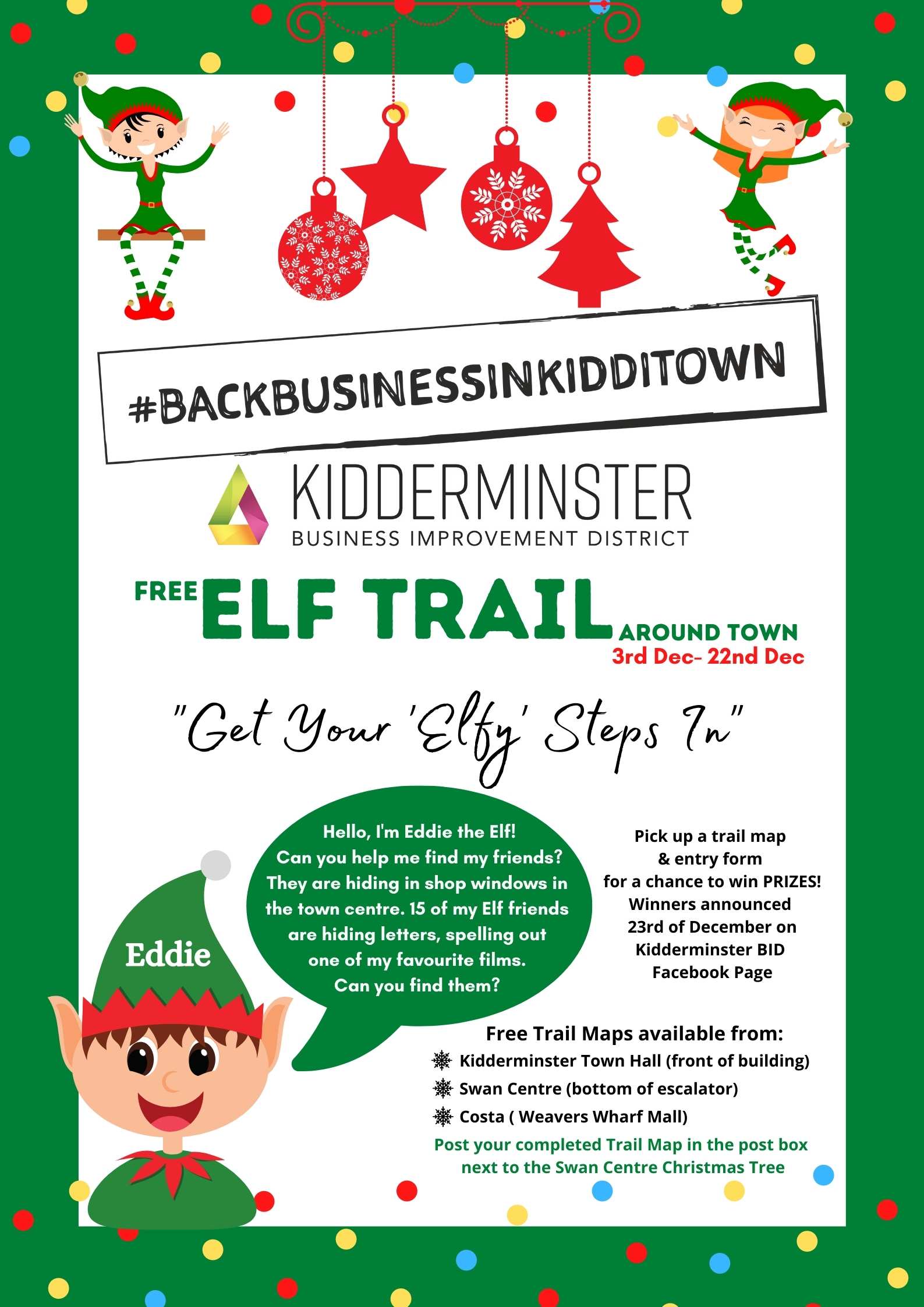 Kidderminster Town Elf Trail Map & Entry Form